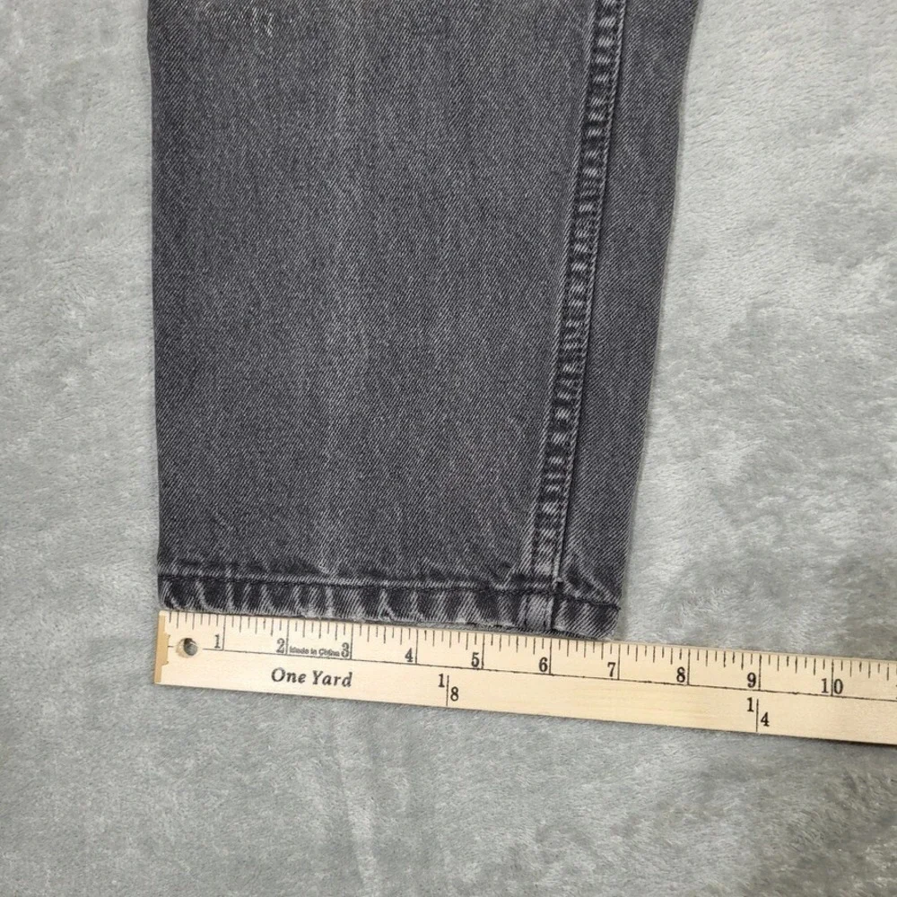 Vtg 90s Levi's 550 Jeans Black Orange Tab Jeans Denim Mens 36x30 (Fits 34x29)